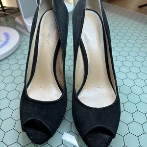 Nine West Black Open Toe Stiletto Pumps Size US 6.5
